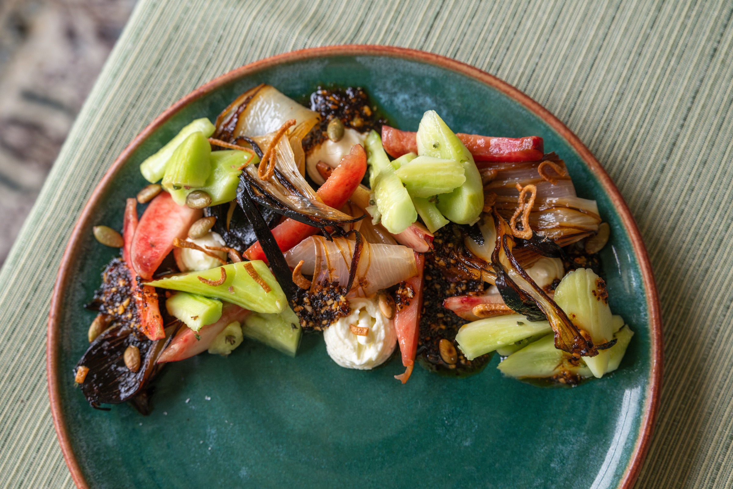 Salad close-up photo by Alex Zeren